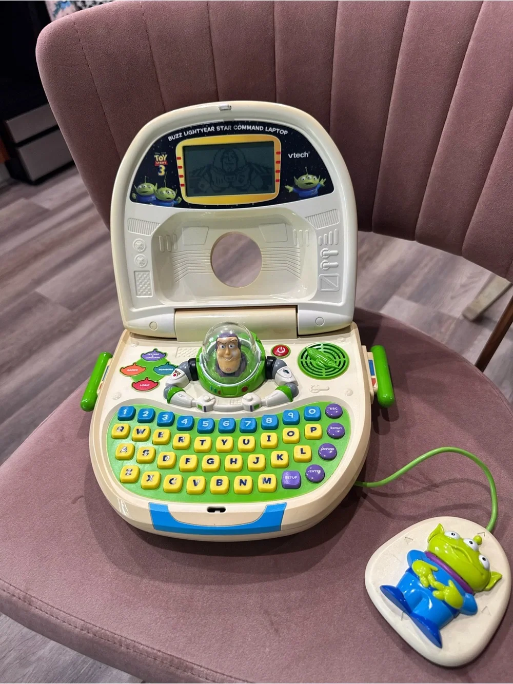 Buzz Lightyear Vtech Star Command Laptop Pixar Toy Story 3 WORKS